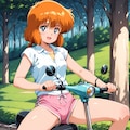 バイクに座る 9枚目