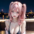 Pinkツーサイドアップ 2枚目