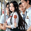 触られる女性 2枚目
