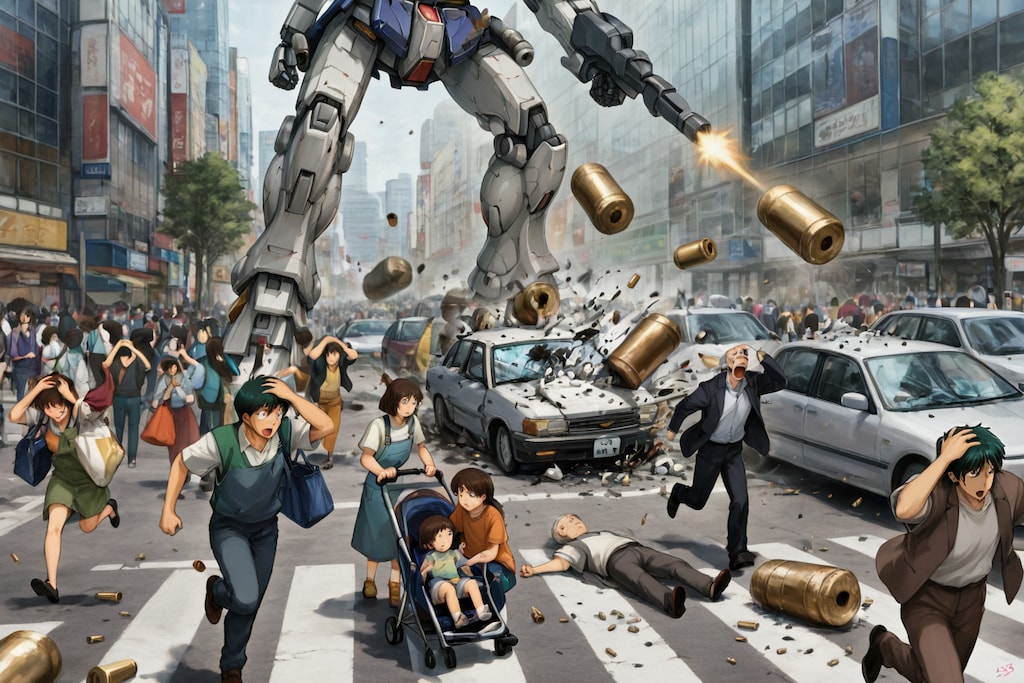 市街地戦で落ちて来た薬莢が運悪く頭に直撃した人