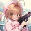 銃を構えるさくらちゃん 3枚目