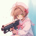 銃を構えるさくらちゃん 2枚目