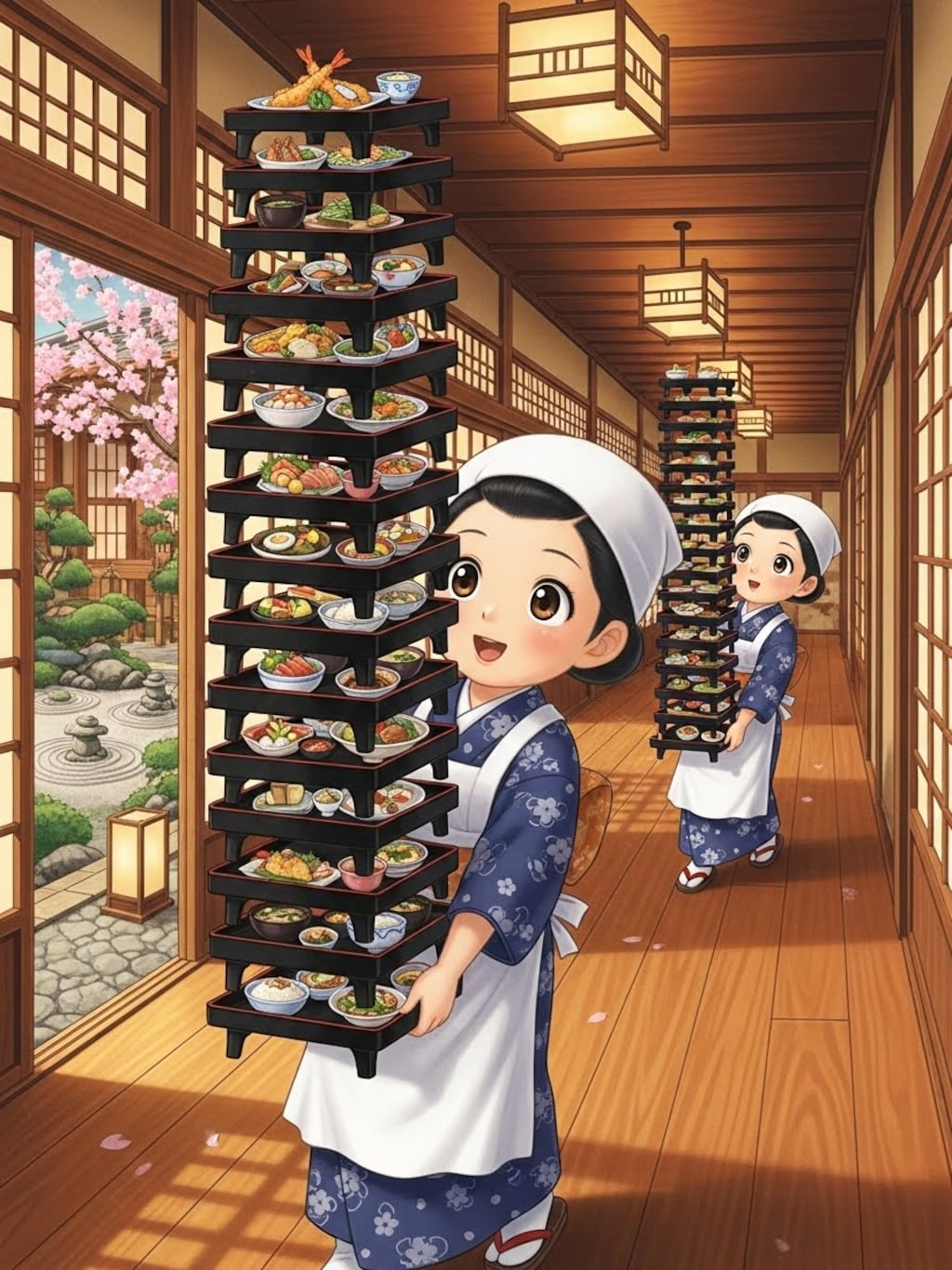 仲居さんの職人技