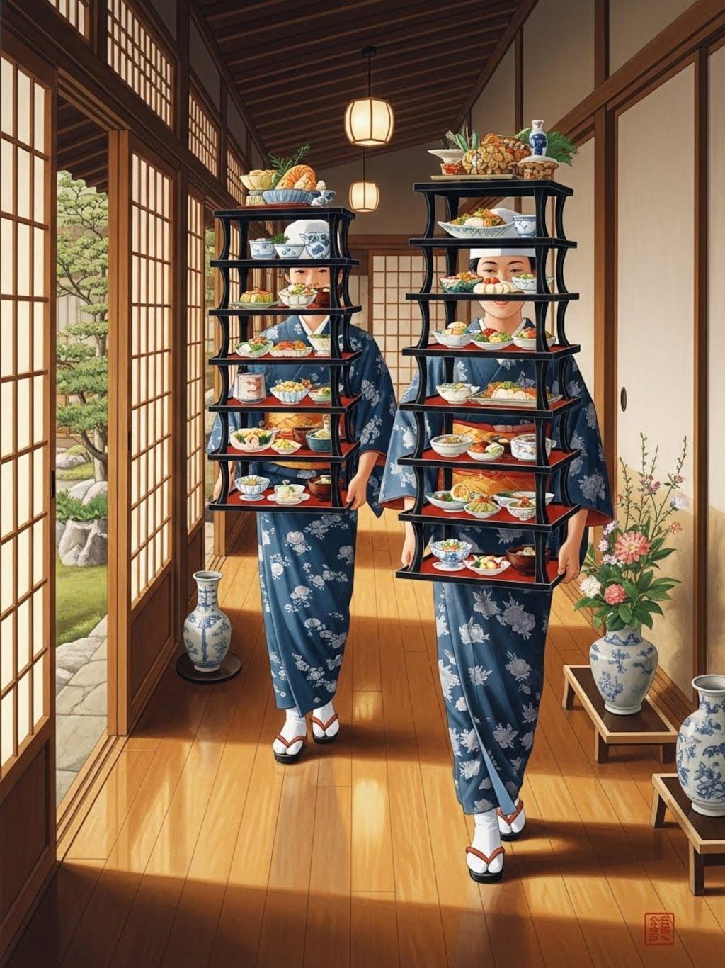 仲居さんの職人技