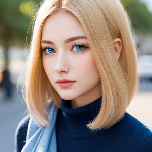 青い目の金髪女子 | の人気AIイラスト・グラビア
