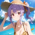 紫髪ちゃんのバカンス 3枚目