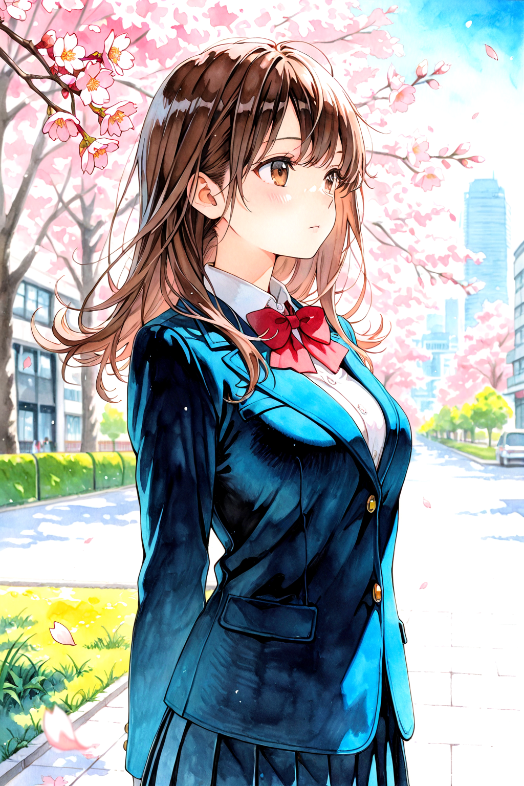 桜の下で見かけた彼女