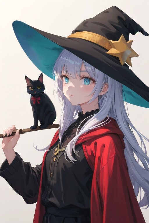 魔女と猫 | の人気AIイラスト・グラビア