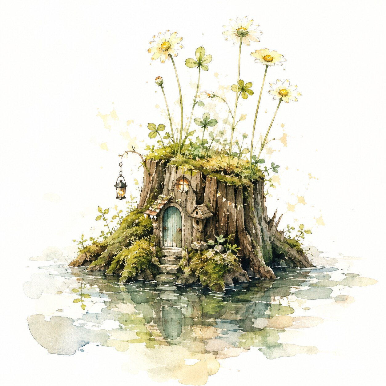 水辺の小さな灯 | の人気AIイラスト・グラビア