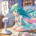 扇風機前での定番 3枚目