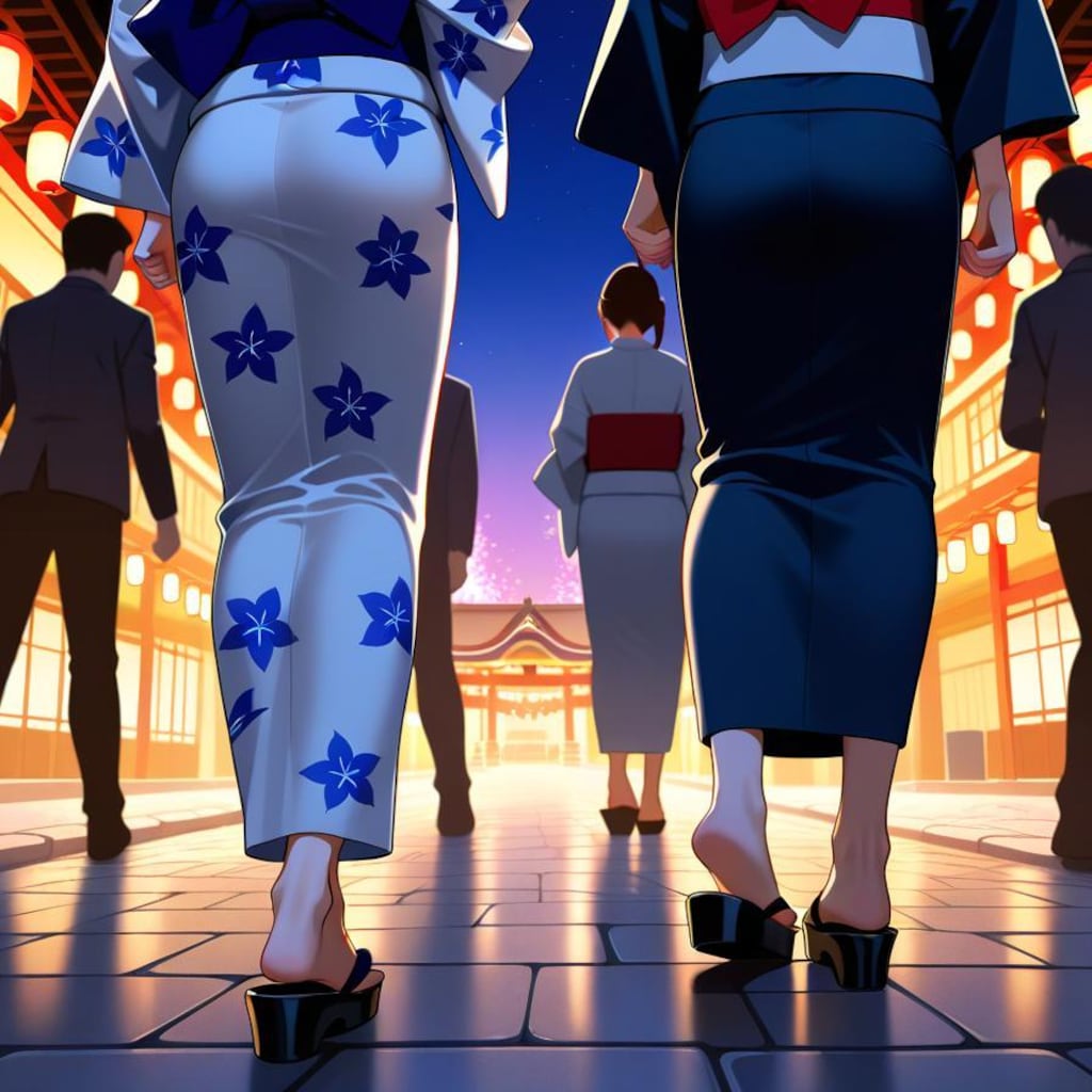 お祭り　浅草寺仲店通り。