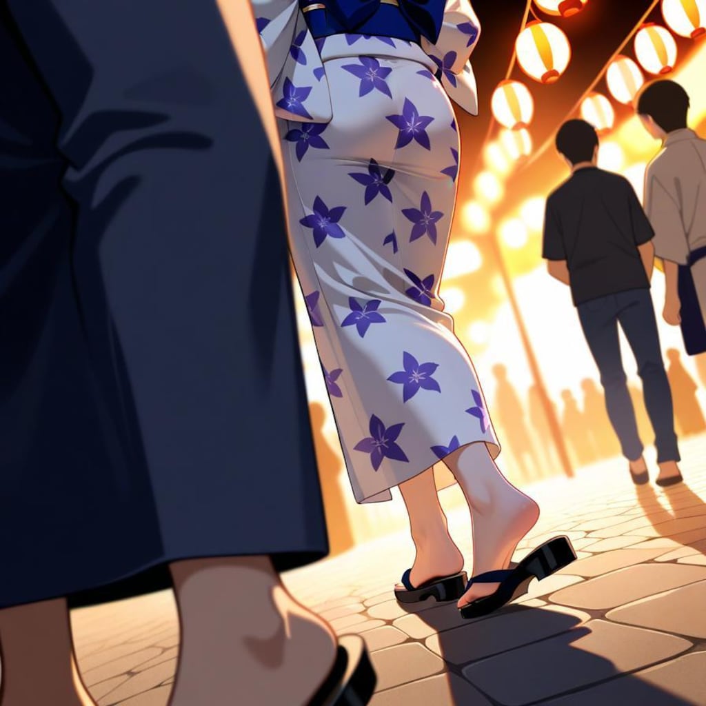 お祭り　浅草寺仲店通り。