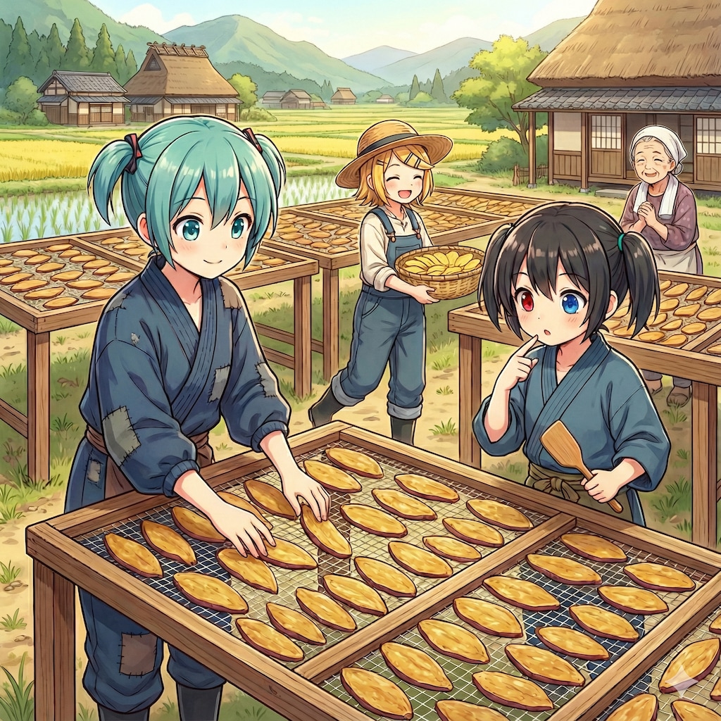 干し芋作りのお手伝い