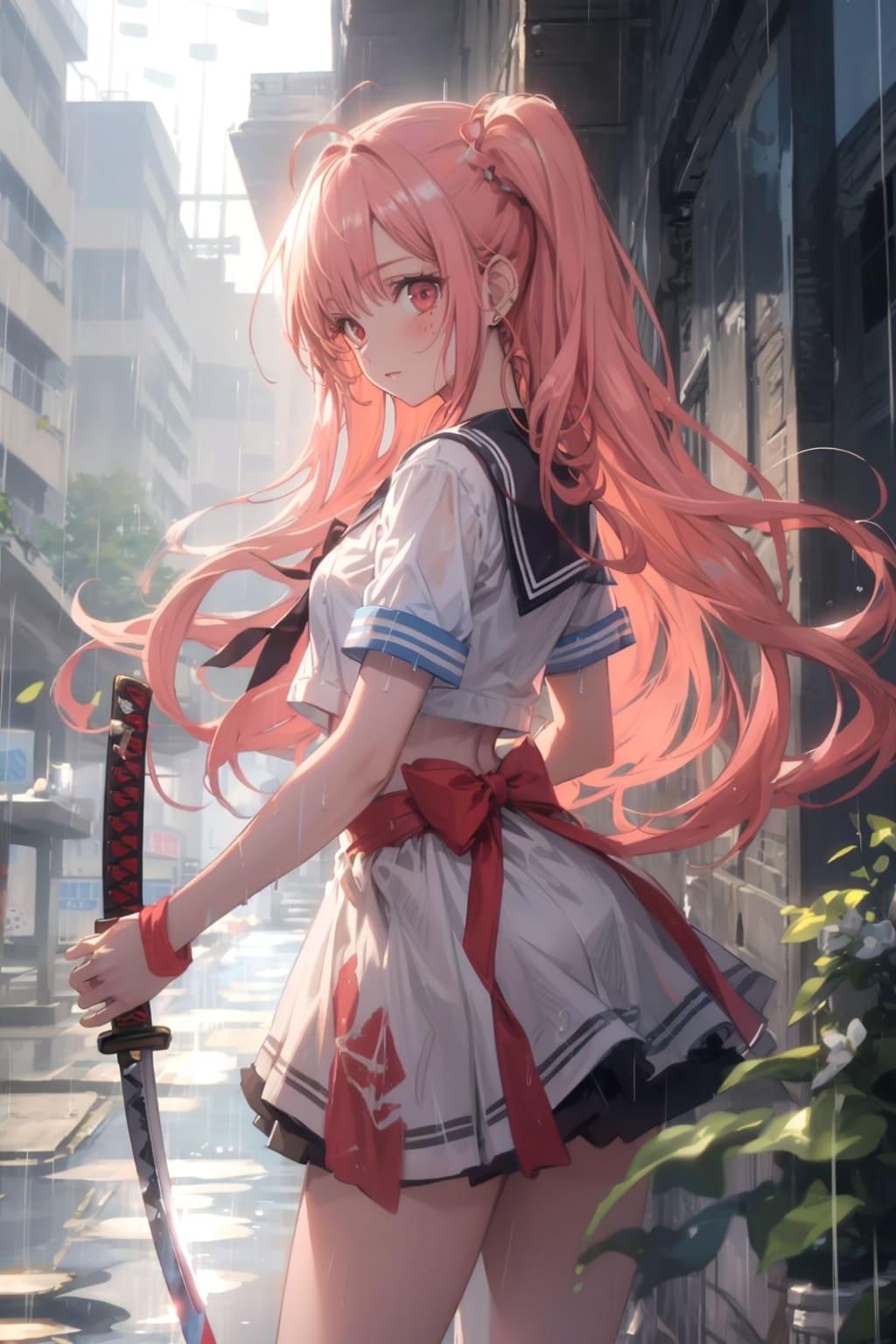 セーラー服と刀 | の人気AIイラスト・グラビア