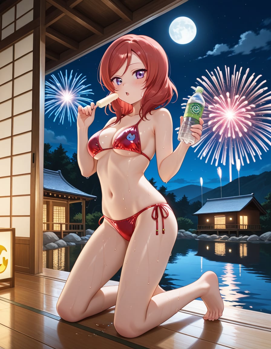 赤ビキニの真姫まー(PixAI版)