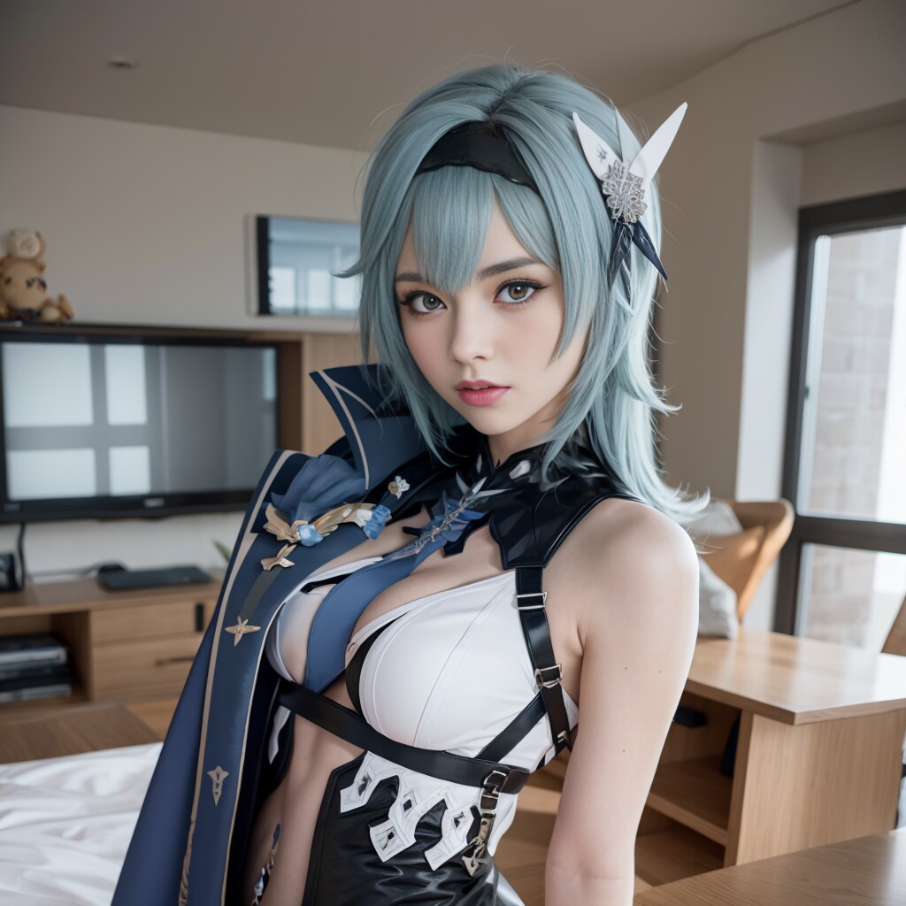 【原神　エウルア】コスプレ風イラスト