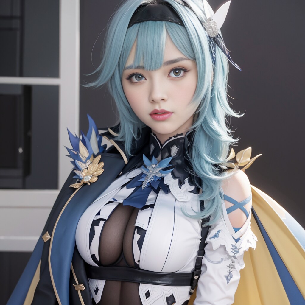 【原神　エウルア】コスプレ風イラスト