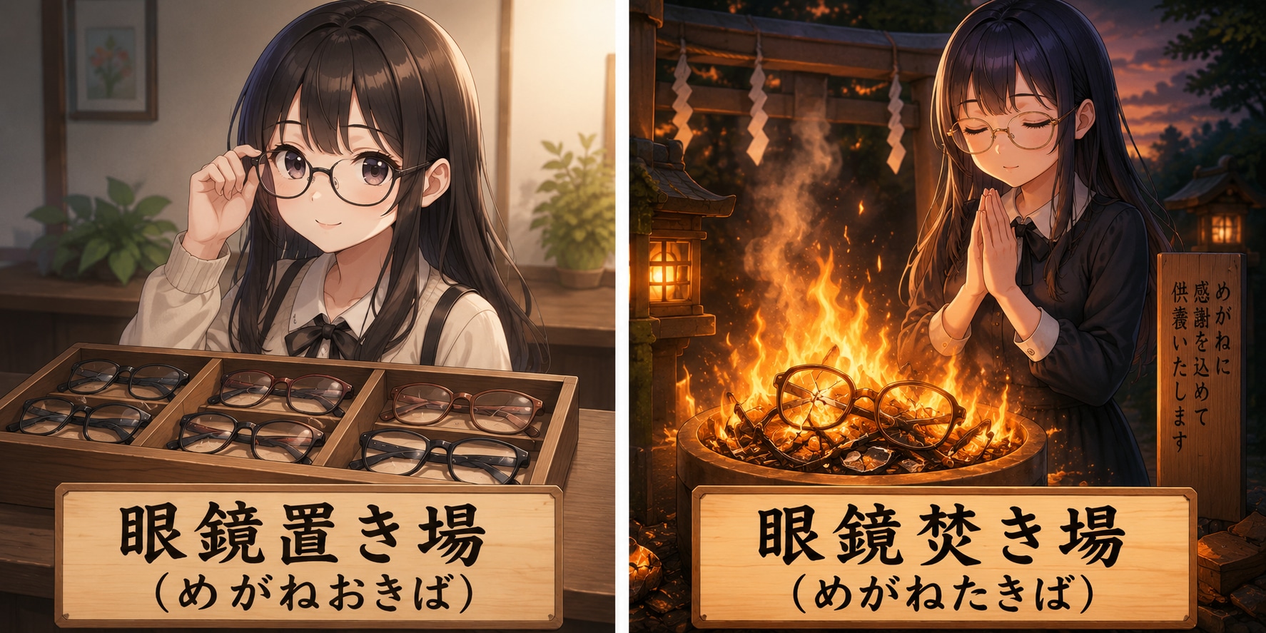⇐眼鏡置き場・眼鏡？き場⇒