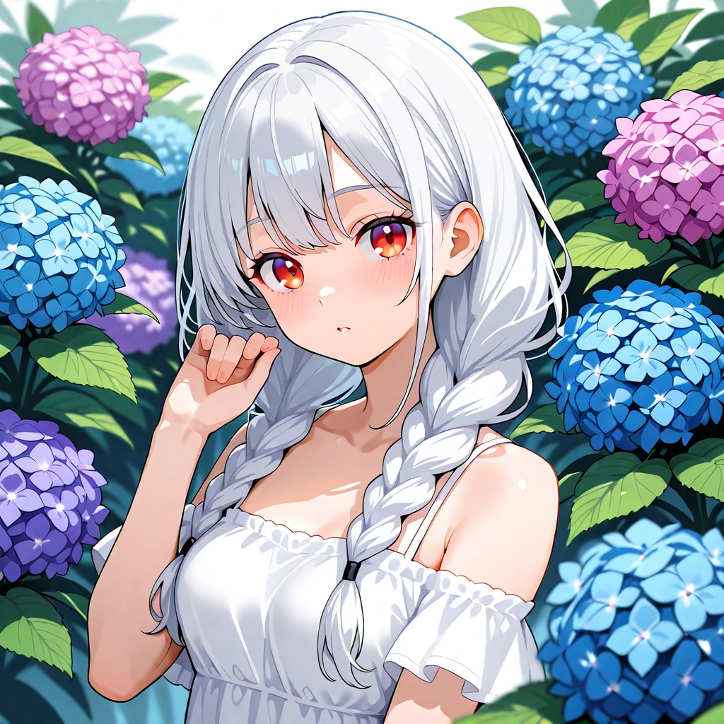 紫陽花と…　#紫陽花