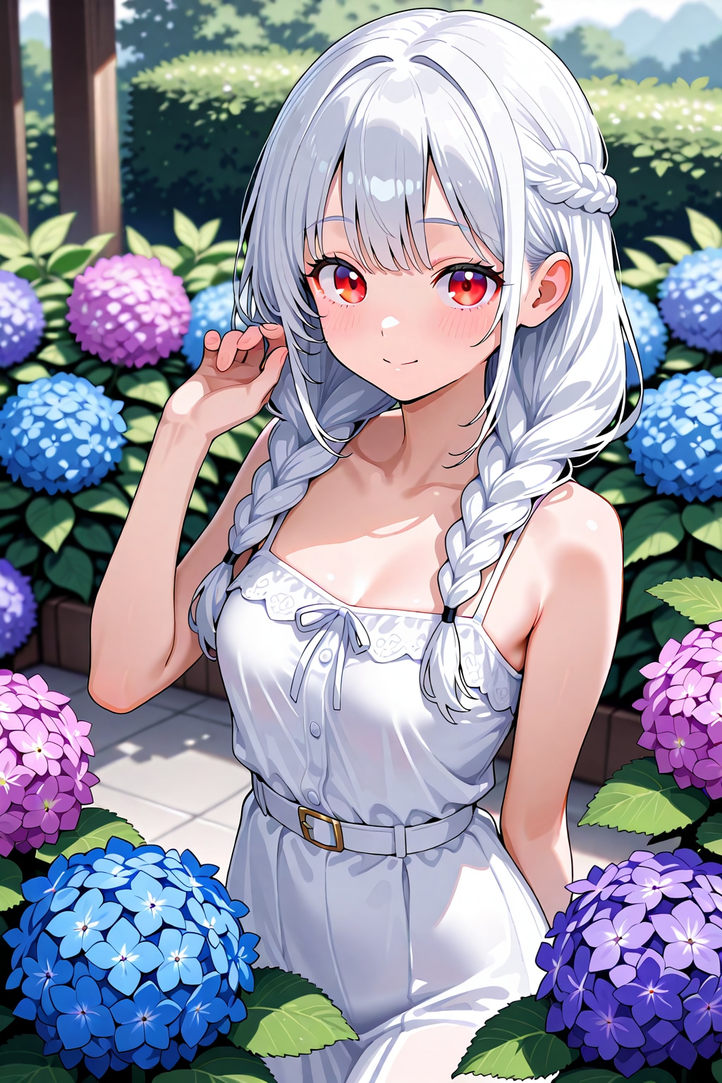 紫陽花と…　#紫陽花