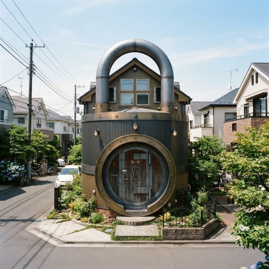 錠前っぽい家