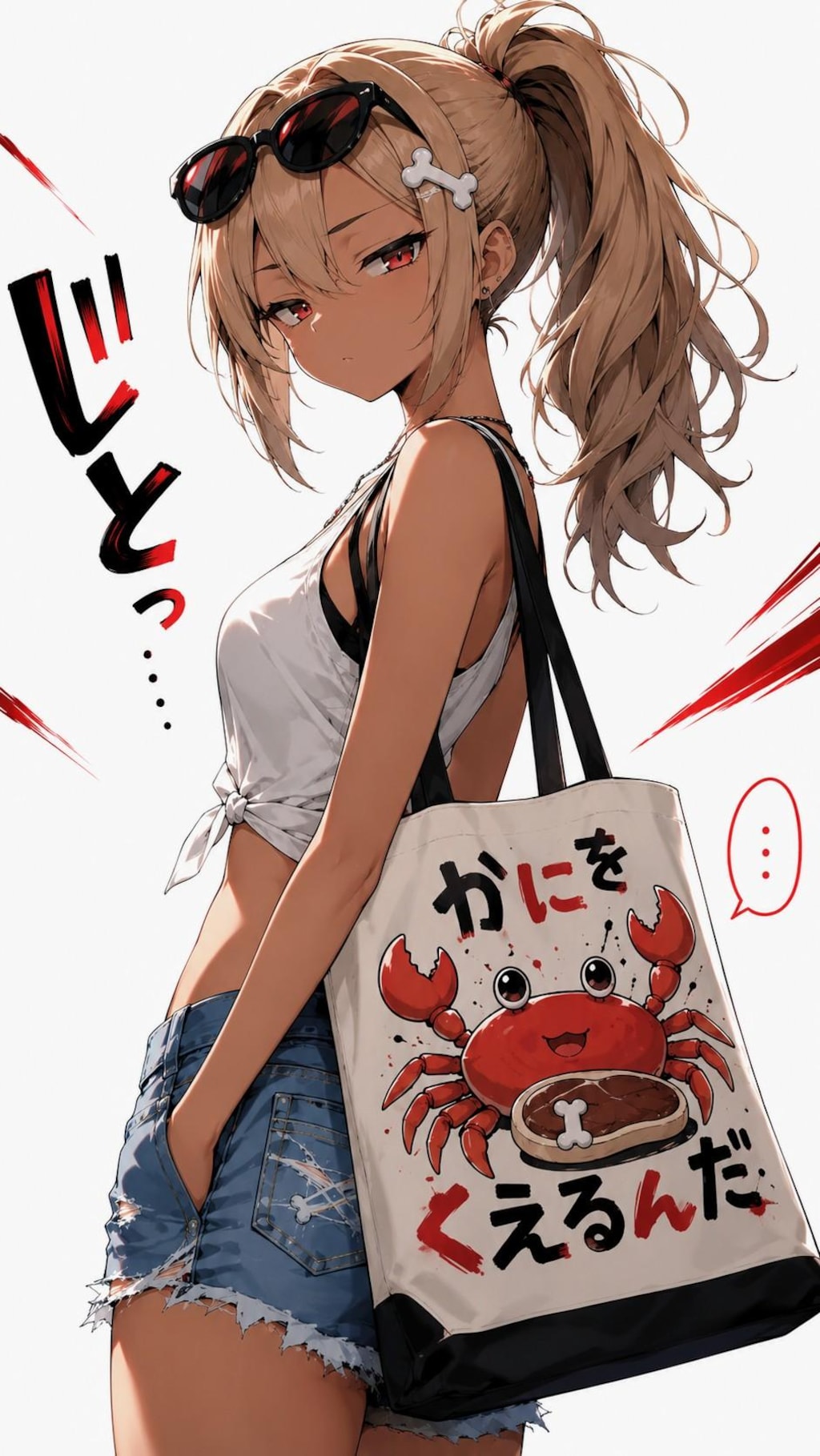 トートバッグアートおにくちゃん🍖