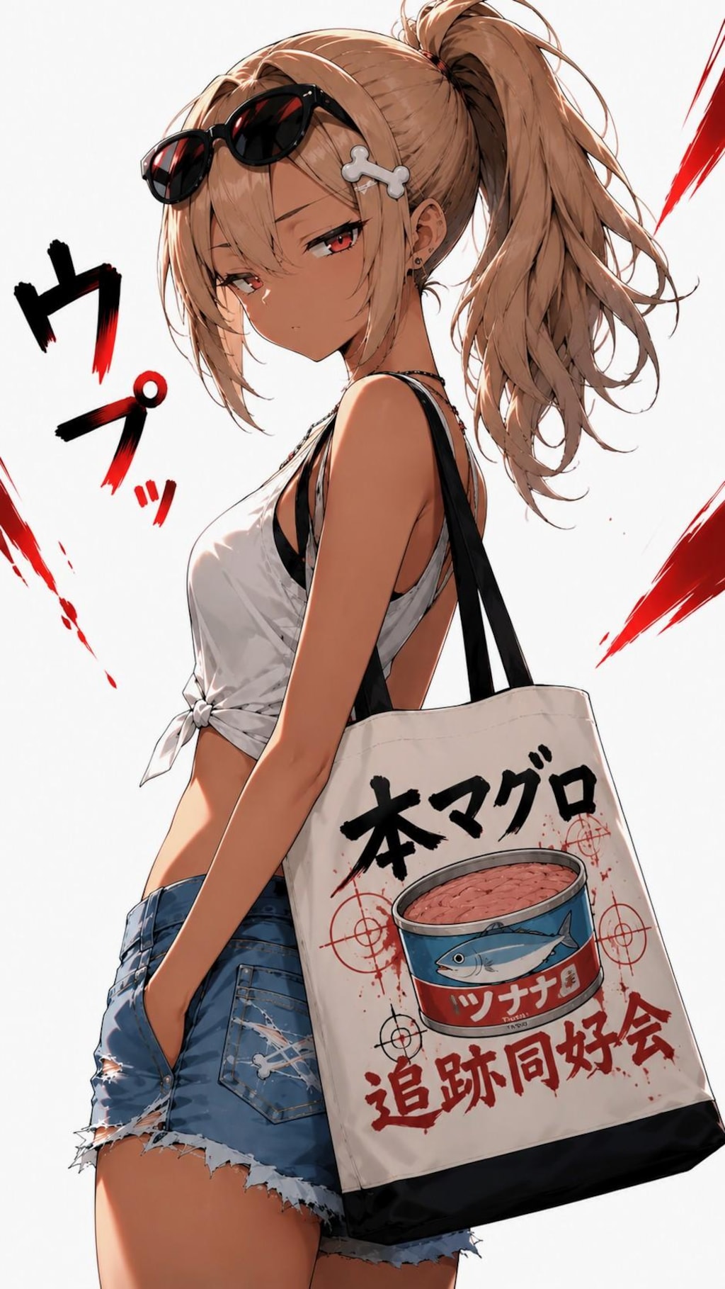 トートバッグアートおにくちゃん🍖