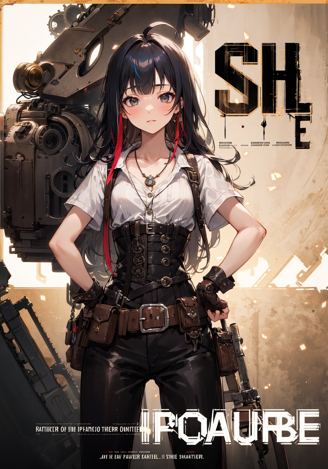 スチームパンク黒髪 | の人気AIイラスト・グラビア