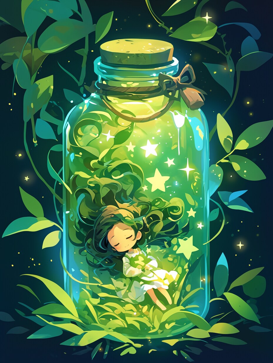 「瓶詰の少女」碧66 | の人気AIイラスト・グラビア