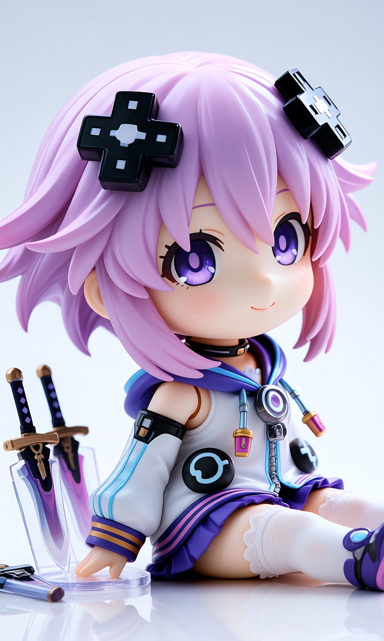 ネプテューヌ (超次元ゲイムネプテューヌ)アクリルねんどろいどフィギュア | の人気AIイラスト・グラビア