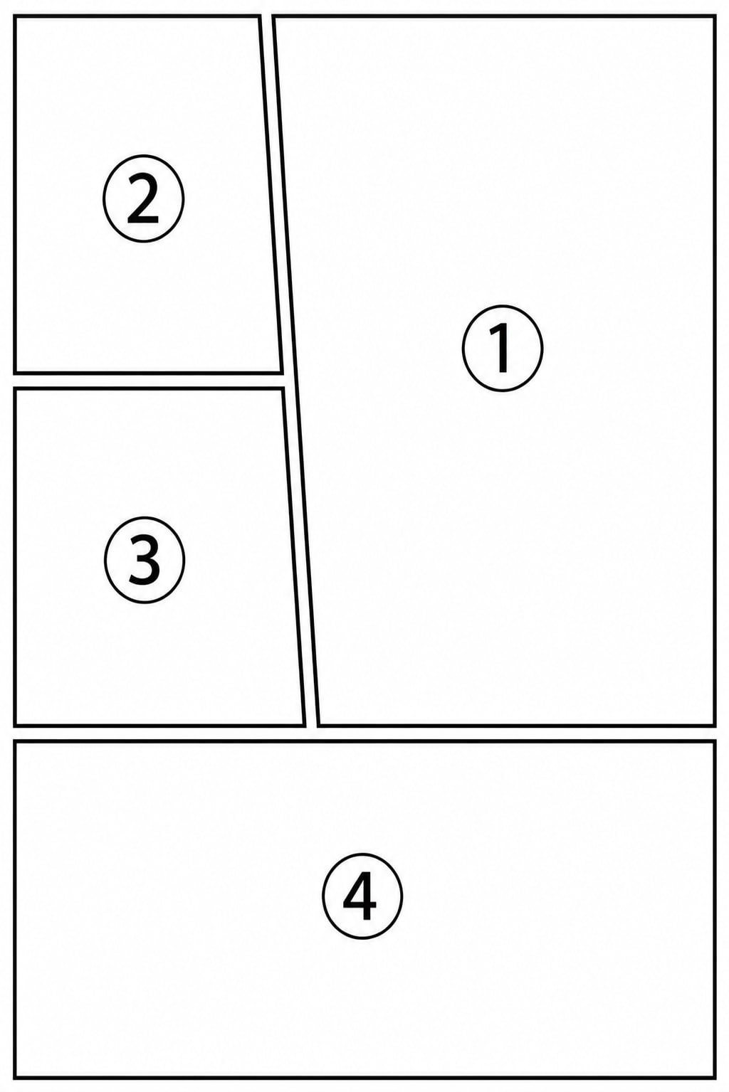 ⑥漫画の描き方講座　コマ割り（４コマ）編