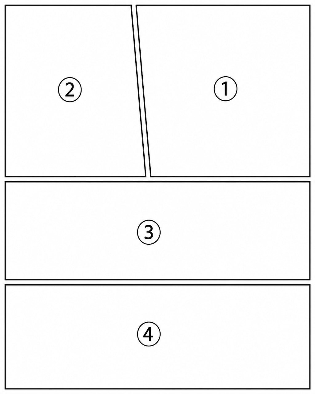 ⑥漫画の描き方講座　コマ割り（４コマ）編