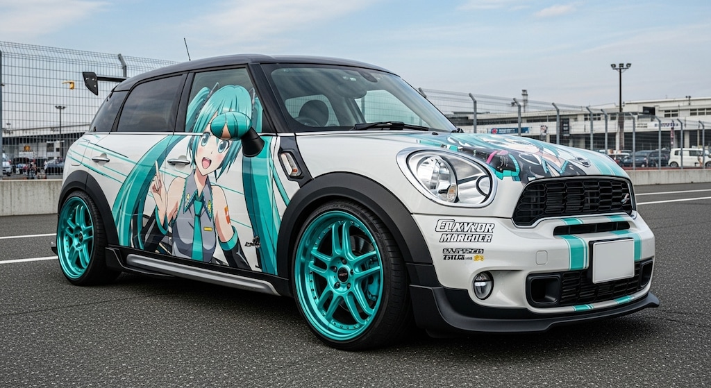ミニカントリーマン初音ミク痛車
