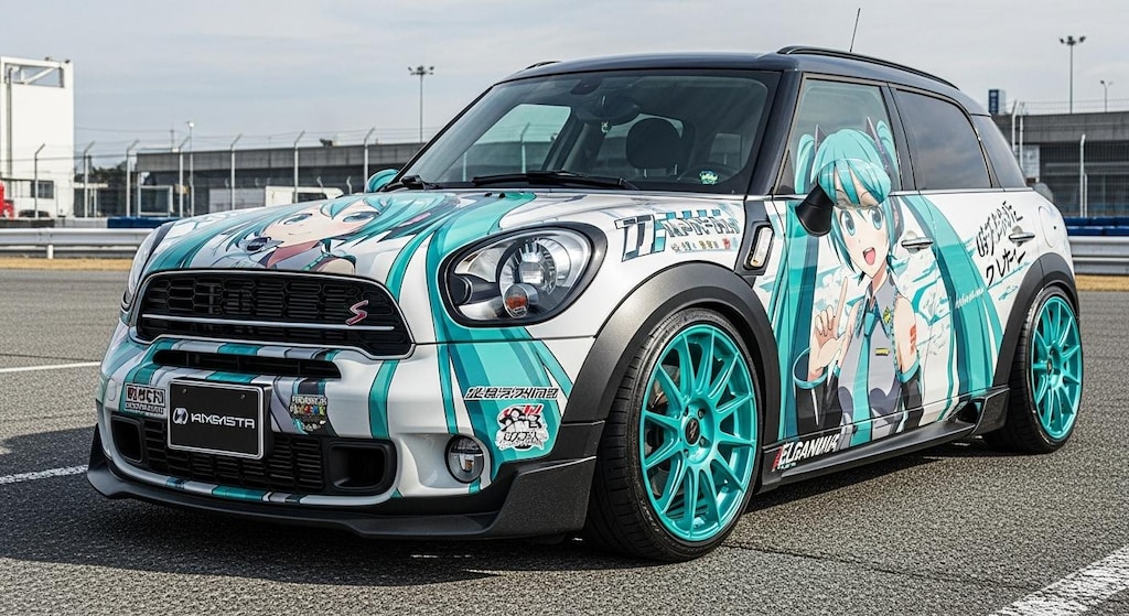 ミニカントリーマン初音ミク痛車