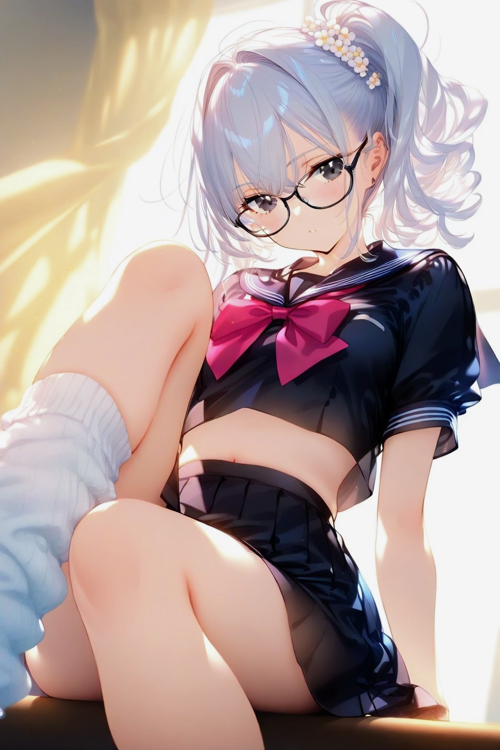 銀髪ポニテお姉やん