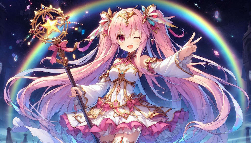 夜天に架かる導きの虹2