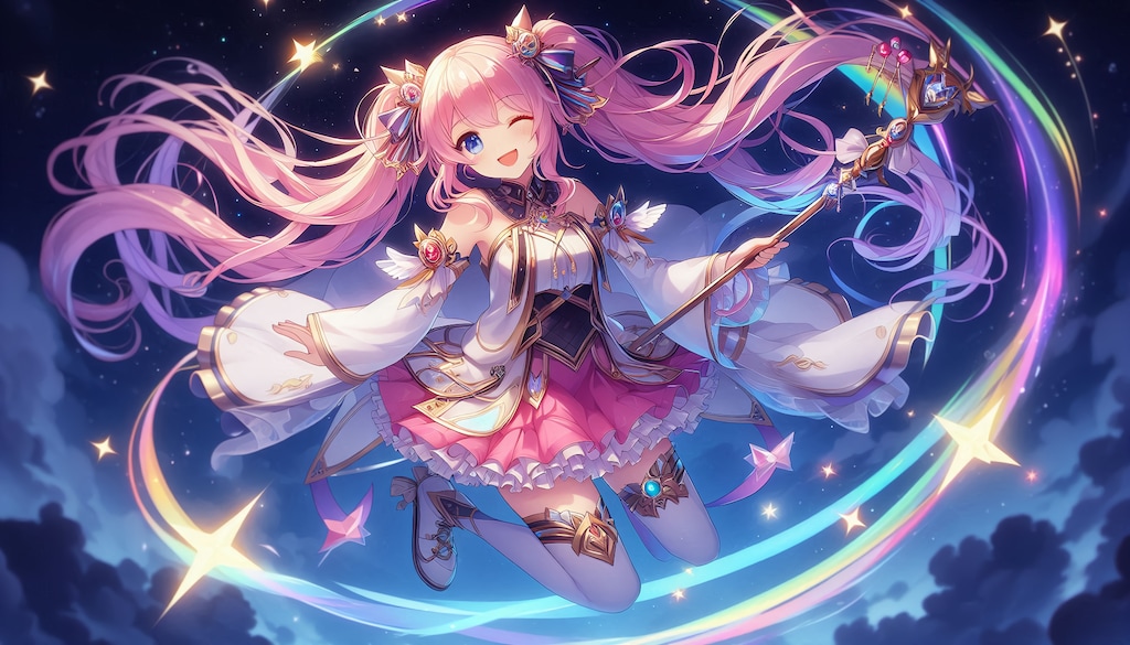 夜天に架かる導きの虹2