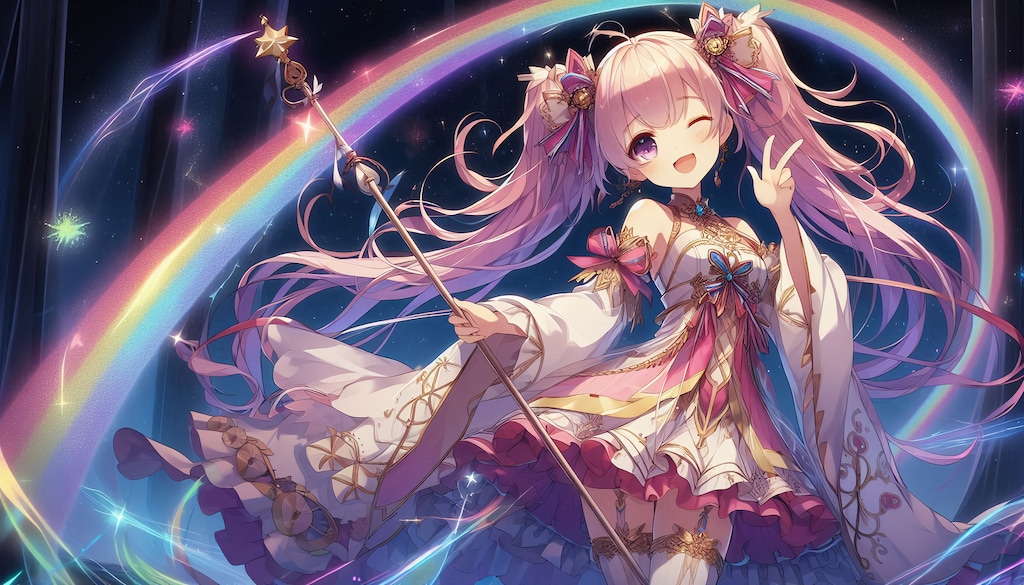 夜天に架かる導きの虹2