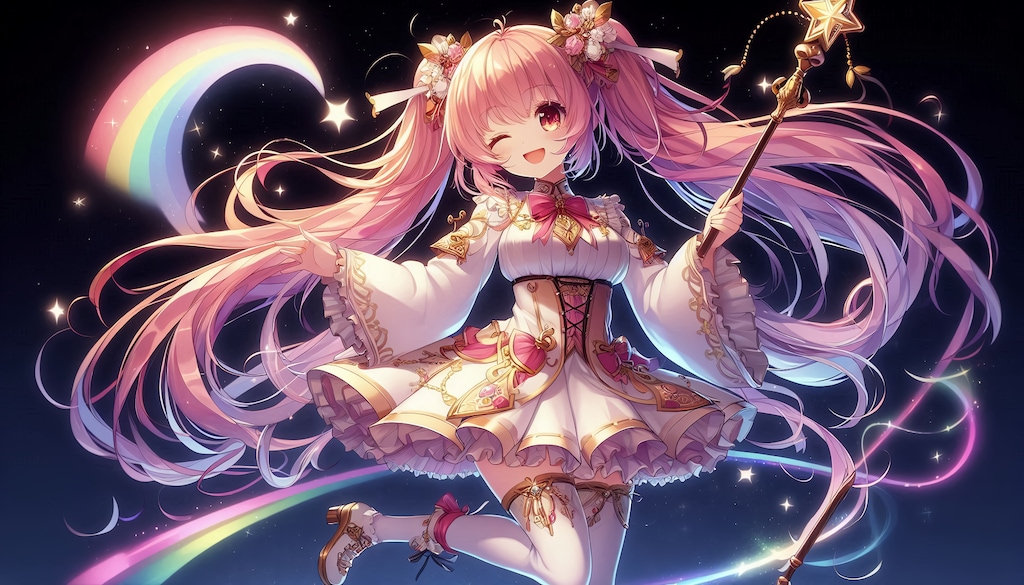 夜天に架かる導きの虹2