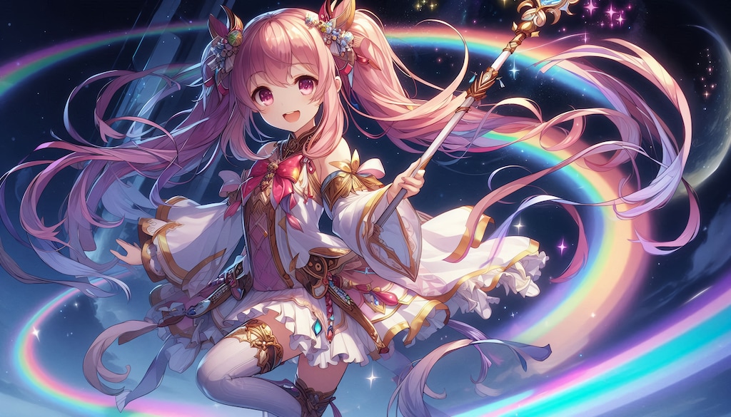 夜天に架かる導きの虹2