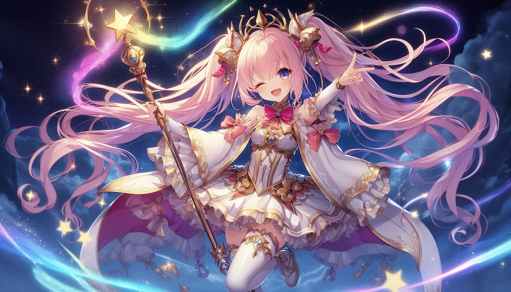 夜天に架かる導きの虹2