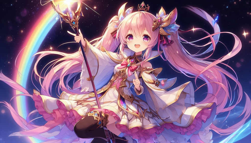 夜天に架かる導きの虹2