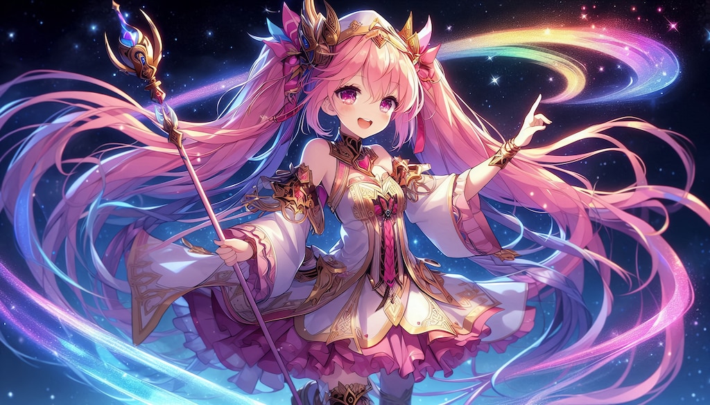 夜天に架かる導きの虹2