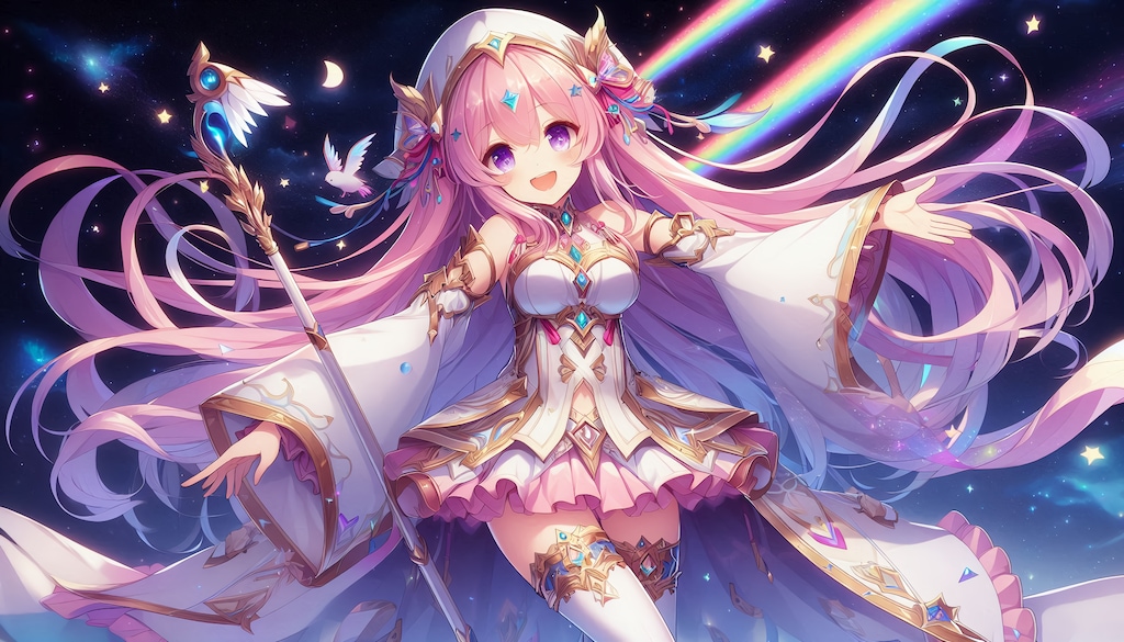 夜天に架かる導きの虹2