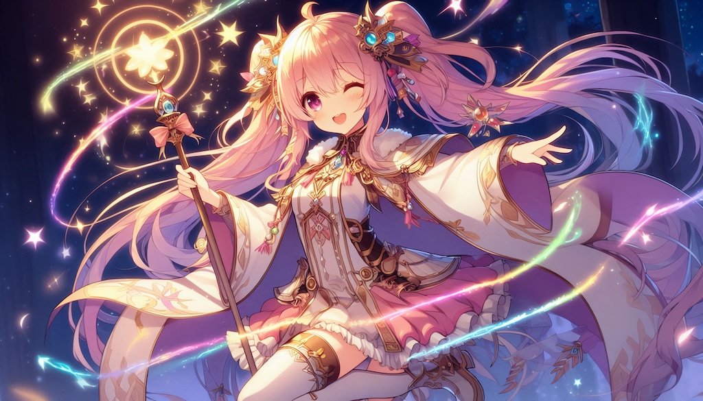 夜天に架かる導きの虹2