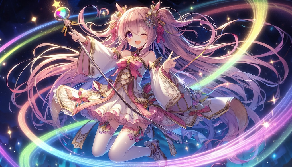 夜天に架かる導きの虹2