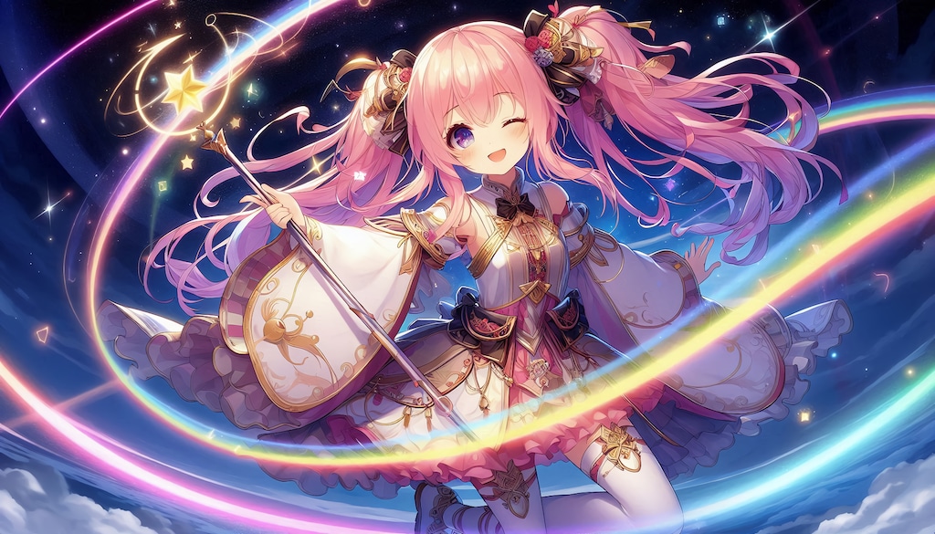 夜天に架かる導きの虹2