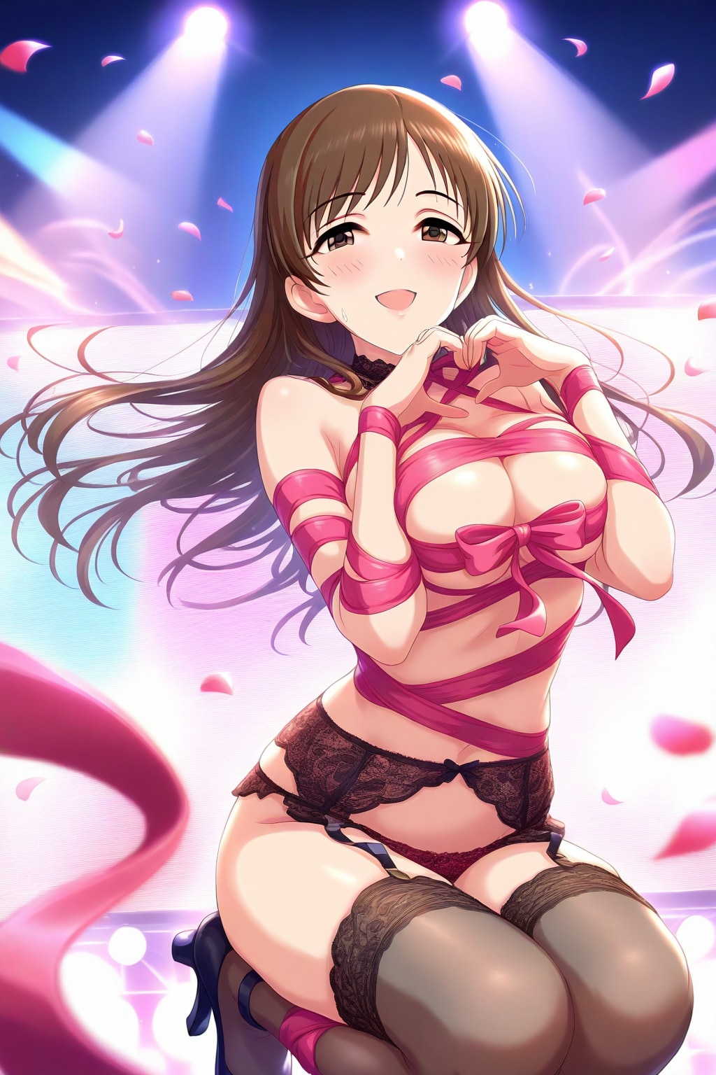 【プレゼント】ピンクリボン巻きの新田美波　by #WAVE