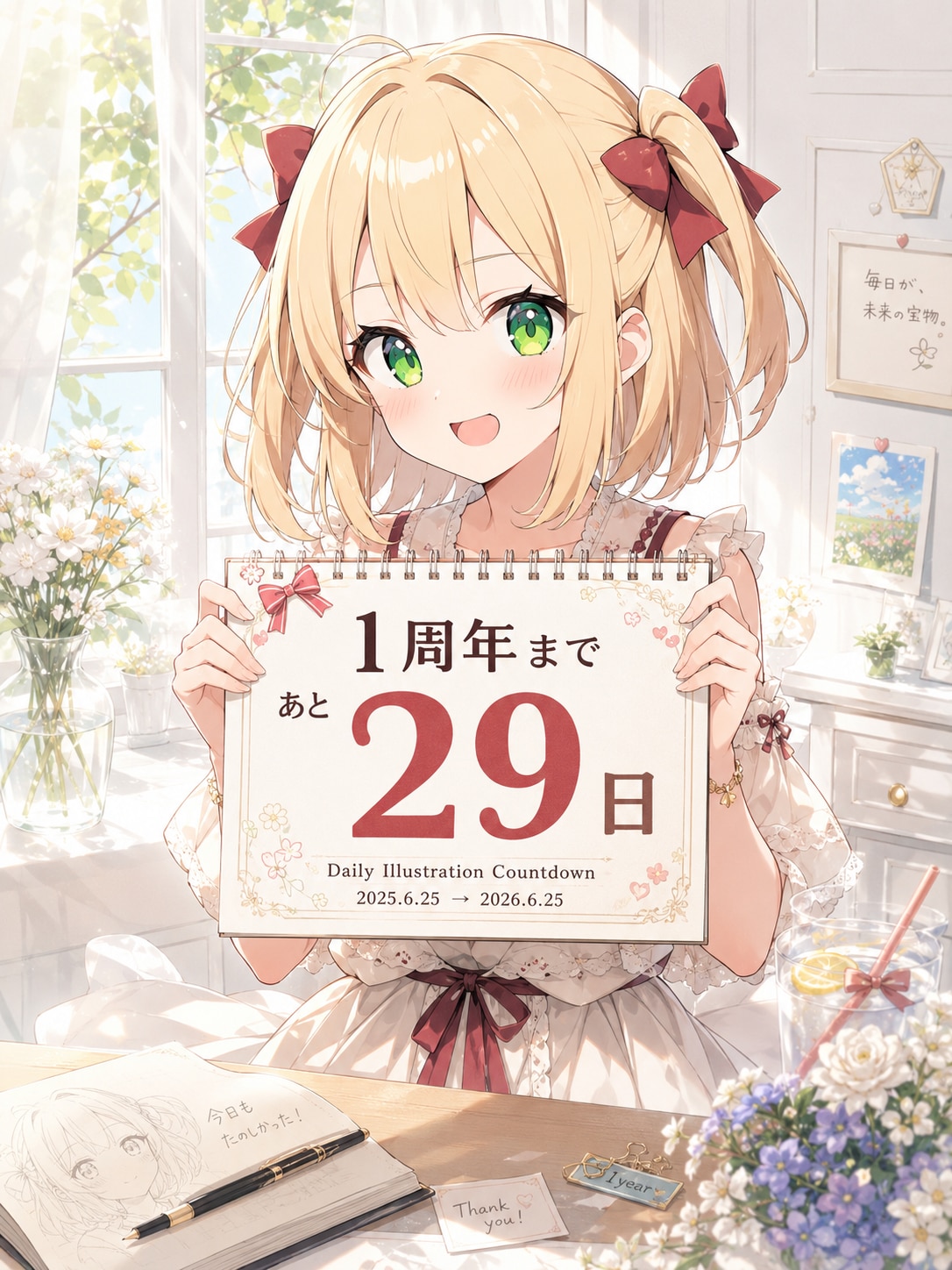 デイリーイラスト1周年カウントダウン | の人気AIイラスト・グラビア