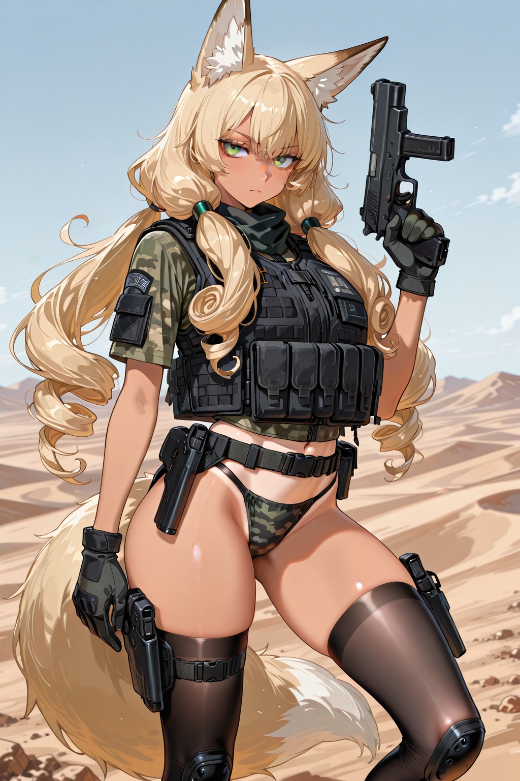 【ECHIDNA】傭兵キツネ娘 | の人気AIイラスト・グラビア